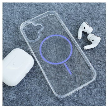 Maska Mag Case Clear Slim za iPhone 16 ljubicasta