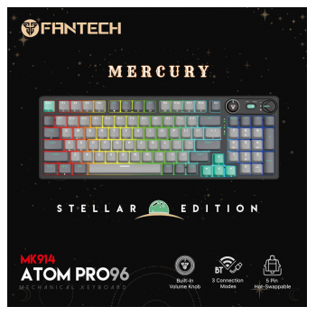 Tastatura Mehanicka Gaming Fantech MK914 RGB Atom PRO96 Wireless Mercury (red switch)