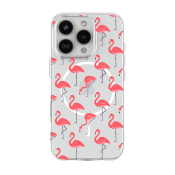 Maska Mag Case Nanobit Print za iPhone 16 Pro Tropical Flamingos