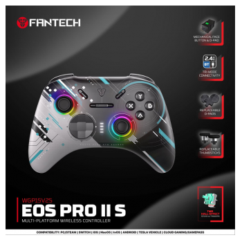 Joypad wireless Fantech WGP15V2S EOS PRO II S Geminus multiplatform RGB crnii