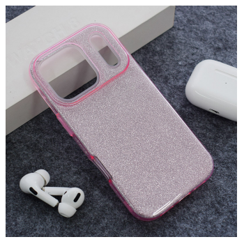 Maska Crystal Dust za iPhone 17 Pro/ 18 Pro pink