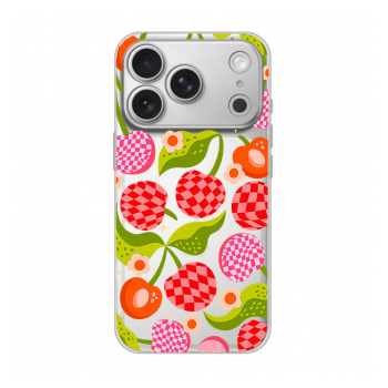 Maska Nanobit Print za iPhone 17 Pro Checkered Cherries