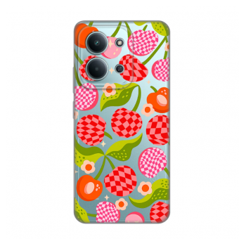 Maska Nanobit Print za Xiaomi Redmi 15C (173 mm) Checkered Cherries