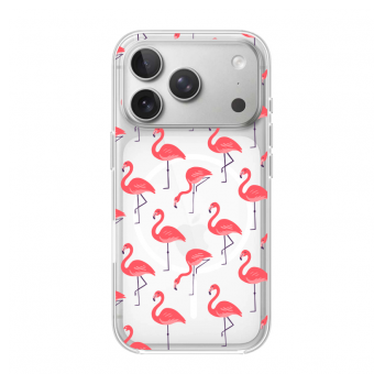 Maska Mag Case Nanobit Print za iPhone 17 Pro Max Tropical Flamingos