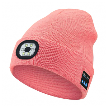 Kapa led sa bluetooth slusalicama (BT-01) roze