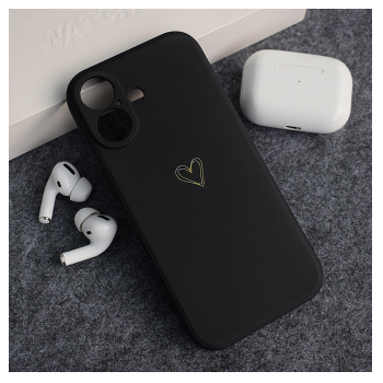 Maska Golden Heartbeat za iPhone 17 crna