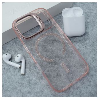 Maska Mag Case Bling Camera Bracket za iPhone 17 Pro Max/ 18 Pro Max pink