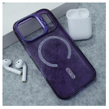 Maska Mag Case Bling Camera Bracket za iPhone 17 Pro Max/ 18 Pro Max ljubicasta