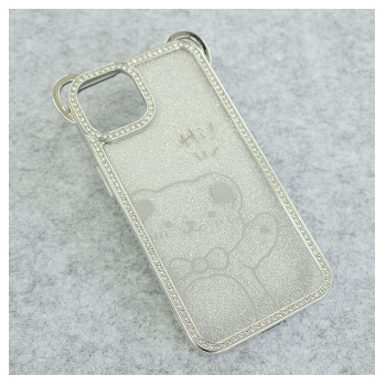 Maska HiBear za iPhone 15 srebrna