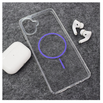 Maska Mag Case Clear Slim za Samsung A07/ A075F/ A08/ A085F ljubicasta
