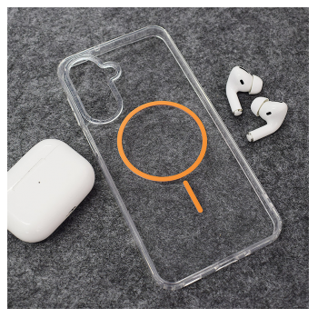 Maska Mag Case Clear Slim za Samsung A17 5G/ A175F/ A18 5G/ A185F narandzasta