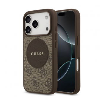 Maska Guess 4G Circle Classic Logo MagSafe za iPhone 17 Pro/ 18 Pro braon