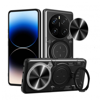 Maska Iron Shield Ring za Honor Magic 8 Pro crna