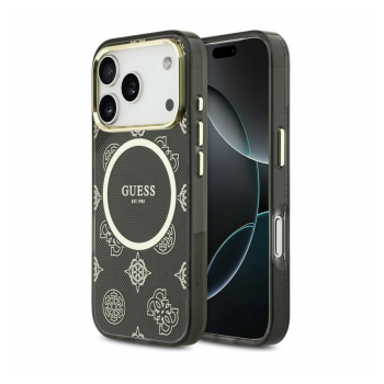Maska Guess IML Peony Dot MagSafe za iPhone 17 Pro Max/ 18 Pro Max siva