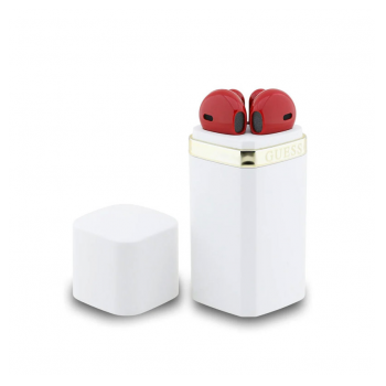 Bluetooth slusalice AirPhones Guess Lipstick 2 TWS bele