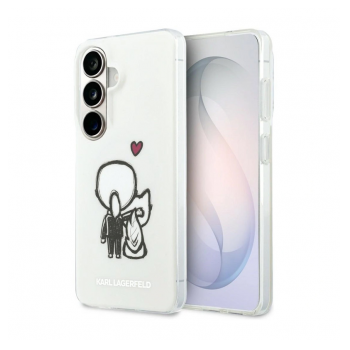 Maska Karl Lagerfeld IML Karl&Choupette MagSafe za Samsung S26/ S941B bela