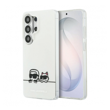 Maska Karl Lagerfeld IML Peekaboo Karl&Choupette MagSafe za Samsung S26 Ultra/ S948B bela
