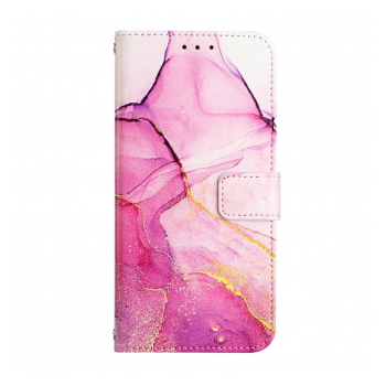 Maska na preklop Marble za Honor 600 Lite pink