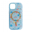 Maska Mag Case Floral Series za iPhone 13 plava