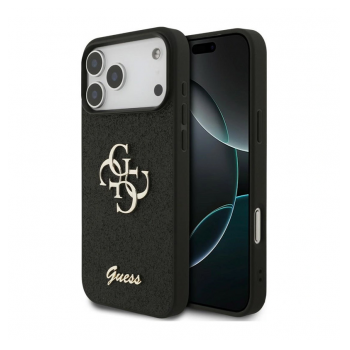 Maska Guess Fixed Glitter Big 4G za iPhone 17 Pro Max/ 18 Pro Max crna