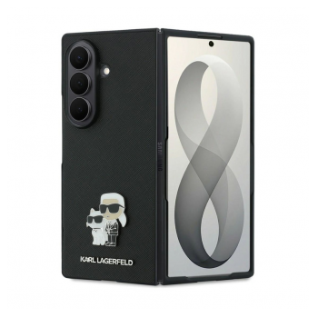 Maska Karl Lagerfeld Saffiano Karl&Choupette Pin za Samsung Z Fold 8 Ultra/ F976B crna