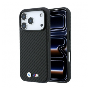 Maska BMW M Carbon Metal Logo MagSafe za iPhone 17 Pro Max/ 18 Pro Max crna