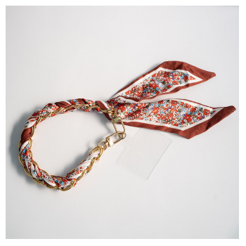 Traka oko ruke Elegant twist cvetno crvena