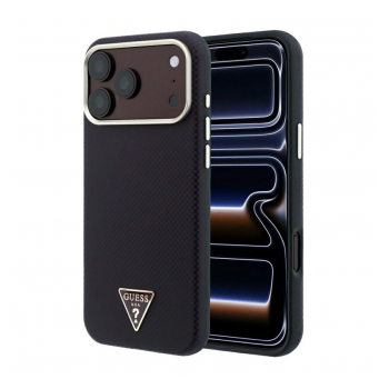 Maska Guess Kevlar Triangle Logo MagSafe za iPhone 17 Pro / 18 Pro bordo